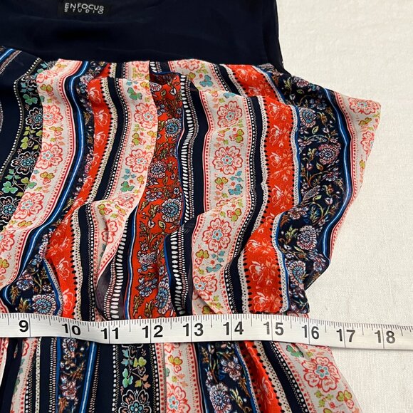 Enfocus Studio Women's Maxi Dress Multicolor Sleeveless Size 14 Elastic Waist - Picture 6 of 8